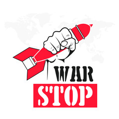 Fototapeta na wymiar stop war, banner for web design