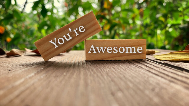 Motivational and Inspiration quote - You are awesome.