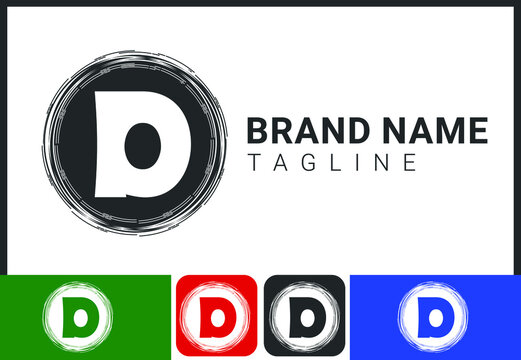 Creative D letter logo and icon design template