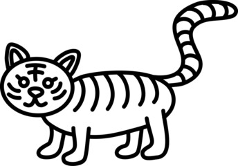 Striped cat cartoon