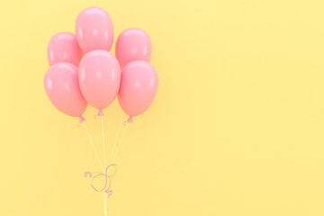 Valentine's Day and Mother's Day greeting card, 3D rendering of celebrations on special days.