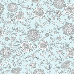 Beautiful Vintage Swirly Florals Pattern