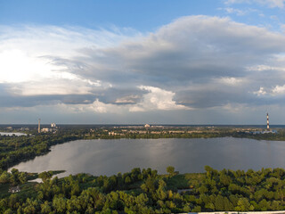 Fototapeta na wymiar Kyiv, Ukraine. Nebrezh lake, Osokorki.