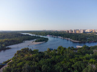 Kyiv, Ukraine. View of the Dnieper River. - 490911408
