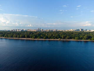 Kyiv, Ukraine. View of the Dnieper River. - 490911618