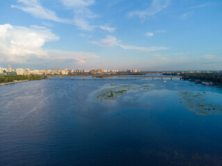 Kyiv, Ukraine. View of the Dnieper River. - 490911634