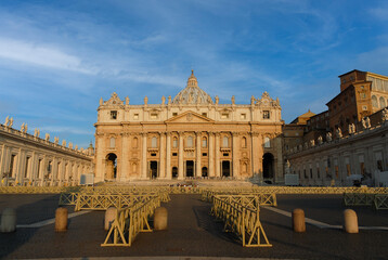 Fototapeta na wymiar Vatican, Rome, Italy - June 2000: View of St. Peter's Square