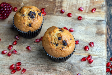 cooked baked dessert made of dough and chocolate