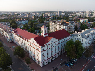 Chernigov, Ukraine. View to Chernigiv Court of Appeal. Aerial drone view. - 490912256