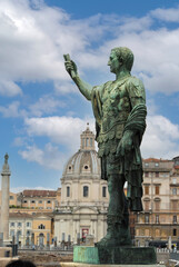 Rome, Italy - June 2000: Monument to Emperor Nero