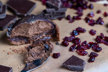 chocolate cake with an airy sponge cake and chocolate filling