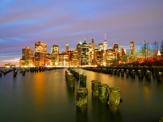 Lower Manhattan View from Brooklyn Bridge old Park Pier1