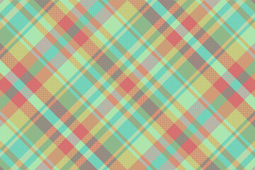 Seamless tartan plaid pattern with texture and pastel color.