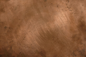 Copper background. Traces of sandpaper on the copper surface.