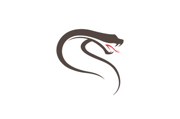 creative snake cobra head logo design vector symbol illustration