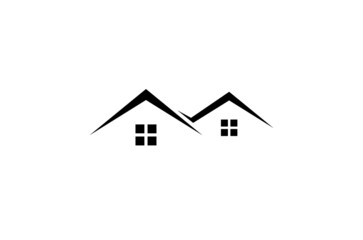 creative house roof real estate logo vector symbol design illustration