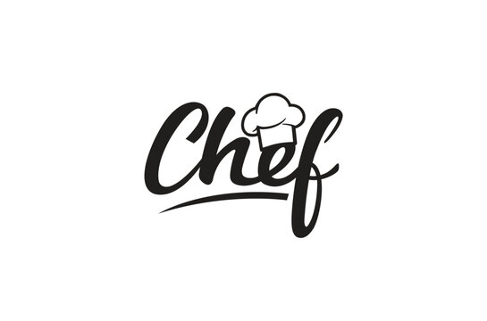 Creative Chef Hat Symbol Text Alphabet Font Letter logo Vector Design Illustration
