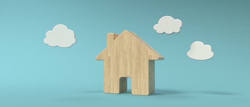 Miniature Toy House - Real Estate Theme - 3D Render