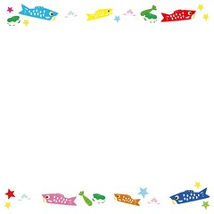こいのぼりと和菓子のフレーム