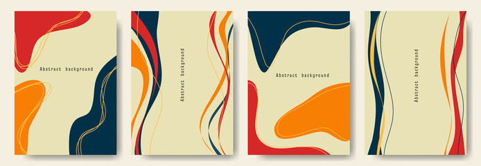 Modern abstract vector backgrounds.minimal trendy style. various shapes set up design templates good for background  card greeting wallpaper brochure flier invitation and other. vector illustration