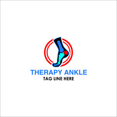 Therapy ankle leg logo design element