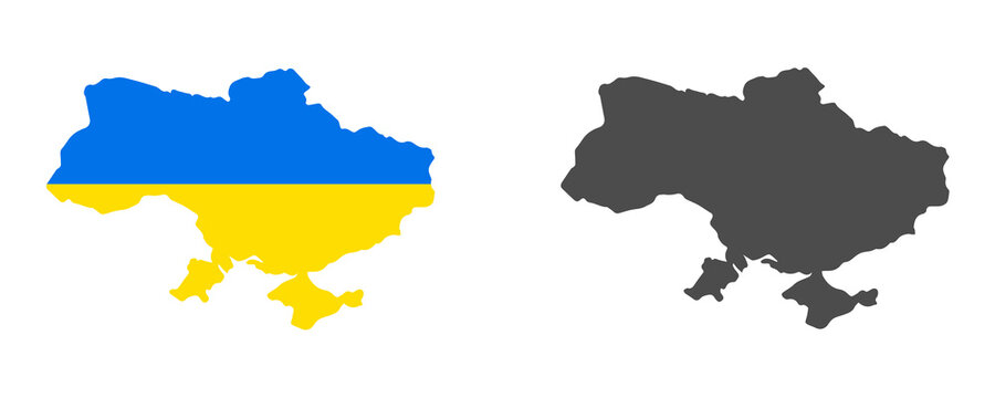 Ukraine map isolated on white background