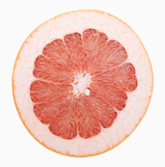 Grapefruit sliced isolated on white background