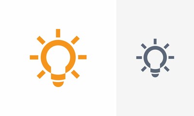lightbulb logo design. lightbulb logo icon, logo design template