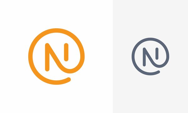 Letter N logo design. initial N logo icon design. Geometric abstract logos