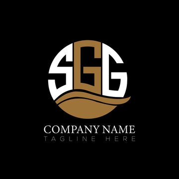 SGG logo monogram isolated on circle element design template, SGG letter logo design on black background. SGG creative initials letter logo concept.  SGG letter design.