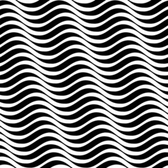 Vector seamless texture. Modern geometric background with wavy lines.