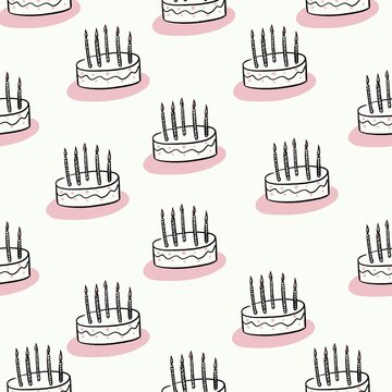 birthday cake set, cupcake pattern 