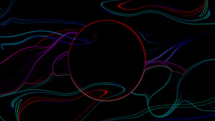 Moving colorful lines of abstract background,