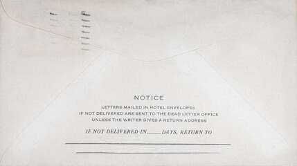 briefumschlag envelope rückseite backside absender notice delivery papier paper vintage retro alt...