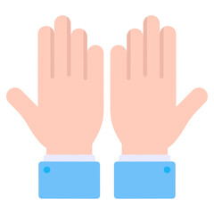 Obraz premium Flat design icon of praying hands