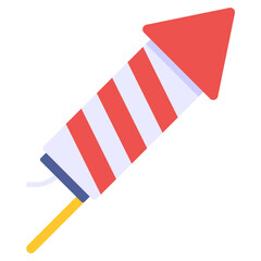 Modern design icon of fire rocket

