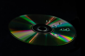 compact disc on black