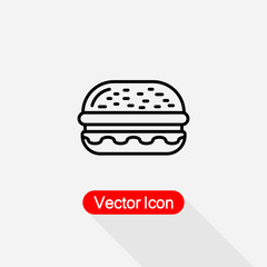 Burger Icon Vector Illustration Eps10