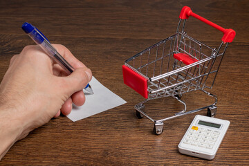 shopping cart with credit card