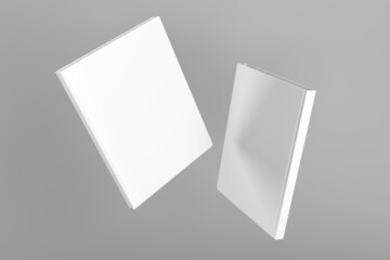 3d render. Blank template for book cover design. Book mockup