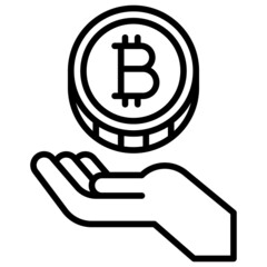 Diamond hand icon, Bitcoin related vector illustration