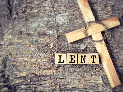Lent Season,Holy Week and Good Friday concepts - LENT text in vintage background. Stock photo.