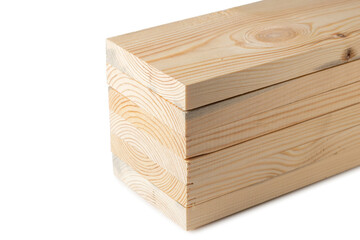 wooden box isolated on white