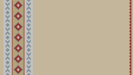 Ethnic tribal pattern background with copy space for text. For banner, fliers, business card, restaurant menu, web background.