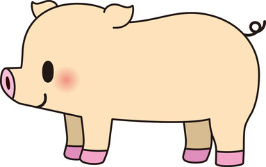 豚,ブタ,ぶた,動物,動物園,子豚,親豚,かわいい,デフォルメ,単品,家畜,酪農,養豚,食材,材料,食べ物,牧場,自然,肉,豚肉,ピッグ,放牧,肉屋,アニマル,ファーム,シンプル,焼肉,生き物,子供向け,キャラクター,生物,飼育,サファリパーク,アイコン,イラスト