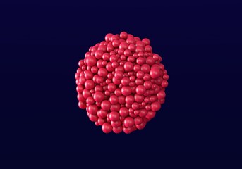 A Little Spheres Forming One Big Sphere - 3D rendering image. 
