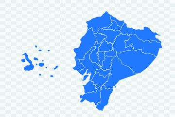 Ecuador Map blue Color on Backgound png