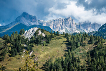Dolomites. Monte Civetta and the Coldai lake. Dream summer