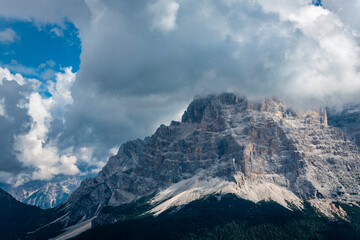 Dolomites. Monte Civetta and the Coldai lake. Dream summer