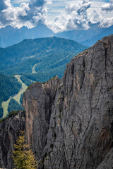 Dolomites. Monte Civetta and the Coldai lake. Dream summer